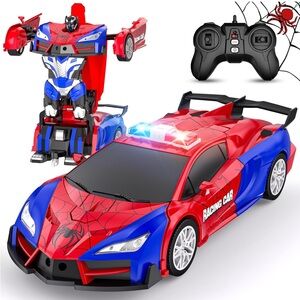 Transforming Red and Blue remote control Racing Car for children and adults